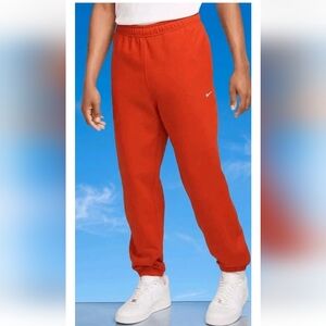 Nike Solo Swoosh Fleece Pants Joggers Dragon Red